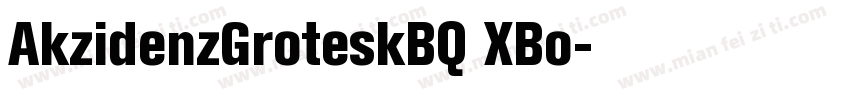 AkzidenzGroteskBQ XBo字体转换